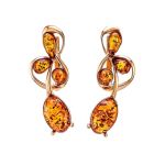 Cognac Amber Ring In Gold Plated Silver The Symphony, Ring Size: 12 / 21.5, image , picture 7