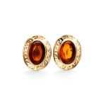 Amber Earrings In Gold-Plated Silver The Ellas, image 
