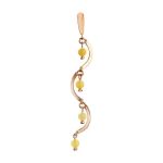 Gold-Plated Dangle Pendant With Honey Amber The Siesta, image 