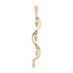 Honey Amber Dangle Earrings In Gold-Plated Silver The Siesta, image , picture 6