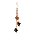 Chain Amber Earrings In Gold-Plated Silver The Casablanca, image , picture 6