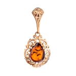 Romantic Glamour Amber Ring In Gold-Plated Sterling Silver The Luxor, Ring Size: 5 / 15.5, image , picture 6