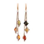 Multicolor Amber Pendant In Gold Plated Silver The Casablanca, image , picture 6