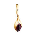 Cherry Amber Earrings In Gold-Plated Silver The Peony, image , picture 5