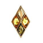 Gold-Plated Ring With Green Amber The Colombina, Ring Size: 5 / 15.5, image , picture 5
