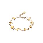 Wavy Gold-Plated Ring With Honey Amber The Leia, Ring Size: 8.5 / 18.5, image , picture 8