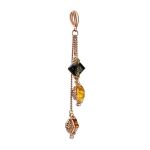 Chain Amber Earrings In Gold-Plated Silver The Casablanca, image , picture 6