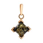 Gold-Plated Pendant With Green Amber The Artemis, image 
