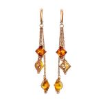 Amber Chain Dangle Earrings In Gold-Plated Silver The Casablanca, image 