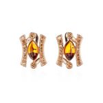 Amber Ring In Gold With Champagne Crystals The Raphael, Ring Size: 5 / 15.5, image , picture 5