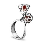 Dangle Amber Ring In Sterling Silver The Geneva, Ring Size: 10 / 20, image 