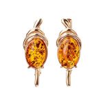 Bold Gold-Plated Pendant With Cognac Amber The Sigma, image , picture 7
