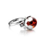 Stylish Silver Pendant With Cherry Amber The League, image , picture 5