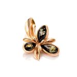 Gold-Plated Ring With Green Amber The Verbena, Ring Size: 6 / 16.5, image , picture 5