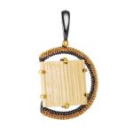 Adjustable Gold-Plated Ring With Square Cut Mammoth Tusk The Era, Ring Size: Adjustable, image , picture 5