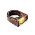 Handmade Honey Amber Ring With Padauk Wood The Indonesia, image 