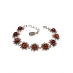 Sterling Silver Ring With Cherry Amber The Aster, Ring Size: 6.5 / 17, image , picture 8