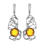 Classy Silver Pendant With Cognac Amber The Tivoli, image , picture 7