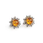 Amber Earrings In Sterling Silver The Aster, image 