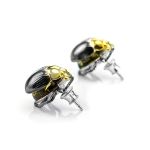Green Amber Ring In Sterling Silver Ring The Scarab, Ring Size: 6.5 / 17, image , picture 9