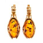 Gold-Plated Pendant With Cognac Amber The Rendezvous, image , picture 7