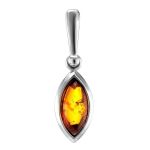Sterling Silver Pendant With Cognac Amber The Amaranth, image 