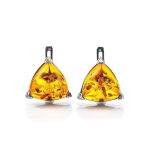 Cute Silver Ring With Cognac Amber The Etude, Ring Size: 12 / 21.5, image , picture 6