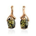 Green Amber Ring In Gold-Plated Silver The Crocus, Ring Size: 13 / 22, image , picture 5