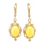 Oval Amber Ring In Gold-Plated Silver The Carmen, Ring Size: 12 / 21.5, image , picture 7