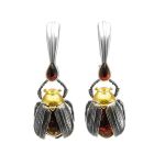Cherry Amber Pendant In Sterling Silver The Scarab, image , picture 9