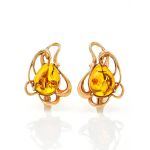 Floral Amber Earrings In Gold-Plated Silver The Daisy, image 