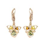 Multicolor Amber Cocktail Ring In Gold With Crystals The Edelweiss, Ring Size: 8.5 / 18.5, image , picture 7