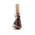 Drop Amber Pendant In Gold-Plated Silver The Flamenco, image 