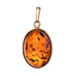 Drop Amber Pendant In Gold-Plated Silver The Goji, image 