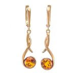 Elegant Amber Ring In Gold-Plated Silver The Phoenix, Ring Size: 4 / 15, image , picture 6