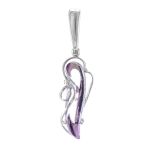 Refined Silver Pendant With Synthetic Amethyst The Serenade, image 