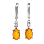 Classy Silver Ring With Cognac Amber And Crystals The Nostalgia, Ring Size: 11.5 / 21, image , picture 6