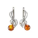 Sterling Silver Ring With Cognac Amber The Florina, Ring Size: 12 / 21.5, image , picture 7