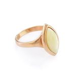 Leaf Cut Amber Ring In Gold The Amaranth, Ring Size: 6 / 16.5, image 