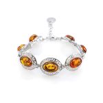 Adjustable Silver Ring With Cognac Amber The Ellas, Ring Size: Adjustable, image , picture 10