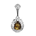 Drop Amber Pendant In Sterling Silver The Luxor, image 