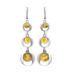 Stylish Silver Ring With Ball Shaped Amber The Orion, Ring Size: 9.5 / 19.5, image , picture 9