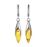 Lemon Amber Earrings In Sterling Silver The Gaudi, image 