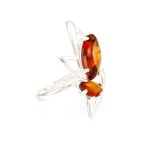 Bold Cocktail Ring With Cognac Amber The Pegasus, Ring Size: 6 / 16.5, image 