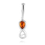 Sterling Silver Ring With Cognac Amber The Amour, Ring Size: 5.5 / 16, image , picture 7