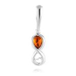 Infinity Symbol Amber Pendant In Sterling Silver The Amour, image 