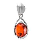 Drop Amber Pendant In Sterling Silver The Selena, image 