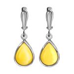 Honey Amber Earrings In Sterling Silver The Fiori, image 