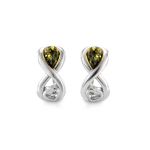 Green Amber Earrings In Sterling Silver The Amour, image 