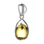 Drop Amber Pendant In Sterling Silver The Selena, image 